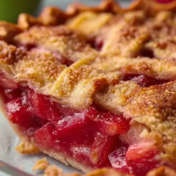 Rhubarb Pie with Strawberry Jello Easy Recipe