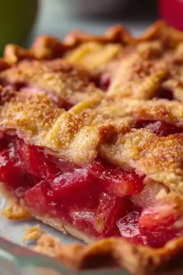 Rhubarb Pie with Strawberry Jello Easy Recipe