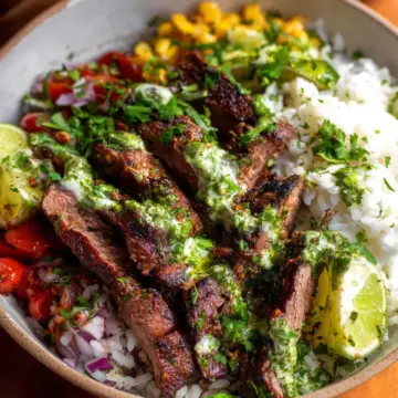 Cilantro Lime Steak and Rice Bowls