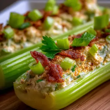 Outrageously Good Stuffed Celery