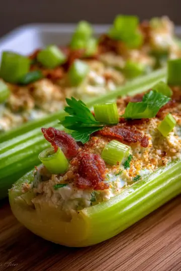 Outrageously Good Stuffed Celery