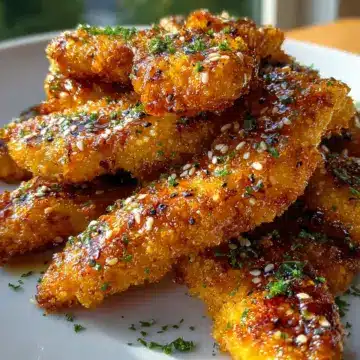 Crispy Air Fryer Honey Butter Garlic Chicken Tenders Recipe