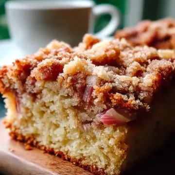 Sour Cream Rhubarb Coffee Cake – Easy & Moist Recipe