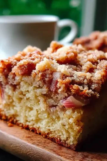 Sour Cream Rhubarb Coffee Cake – Easy & Moist Recipe