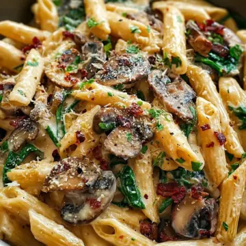 Creamy Tuscan Mushroom Pasta Skillet – A Flavorful Delight