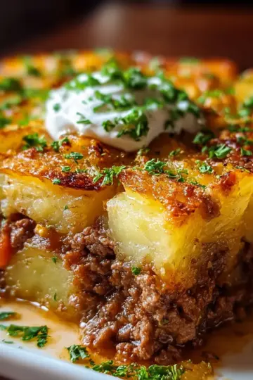 Loaded Beef & Potato Bake