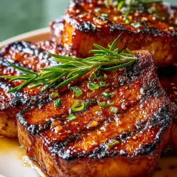 Tender Grilled Honey Garlic Pork Chops