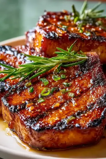 Tender Grilled Honey Garlic Pork Chops
