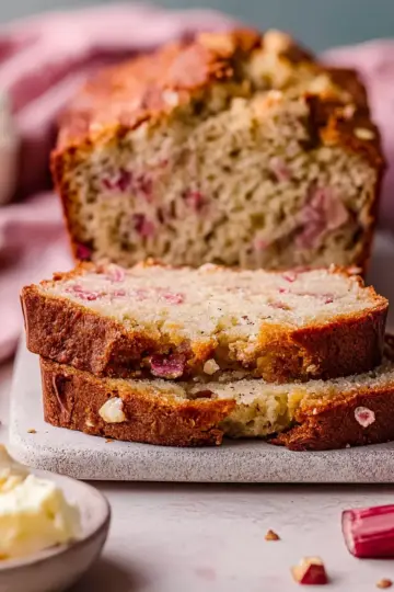 Mouthwatering Rhubarb Bread with Greek Yogurt