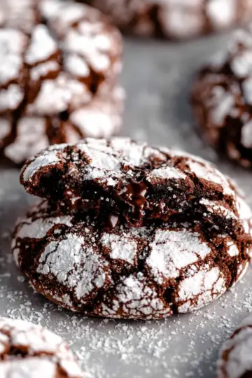 Gluten Free Chocolate Crinkle Cookies