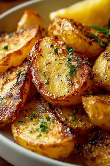 Crispy Lemon Greek Potatoes Recipe – Authentic Flavor Delight