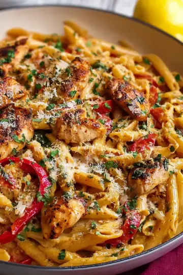 Cheesy One-Pot Cajun Chicken Pasta