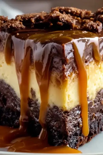 Caramel Brownie Cheesecake Easy Recipe