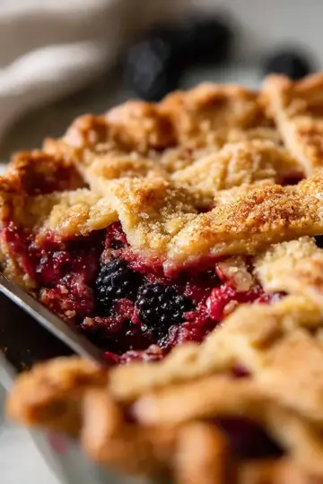 Golden Blackberry Rhubarb Pie