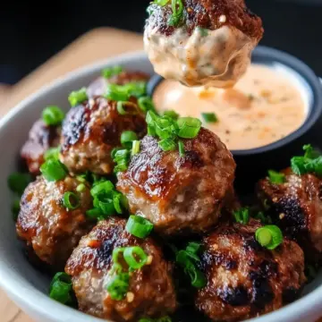 Korean BBQ Meatballs with Spicy Mayo Dip Recipe