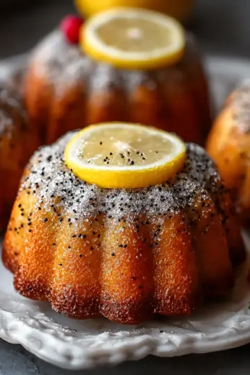Mini Lemon Poppy Seed Bundt Cakes: Zesty Joy in Every Bite