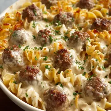 Swedish Meatball Noodle Bake Recipe