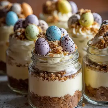 Easter Egg Cheesecake Jars