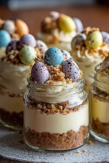 Easter Egg Cheesecake Jars