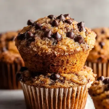 Sweet Banana Bread Muffins With Chocolate Chips